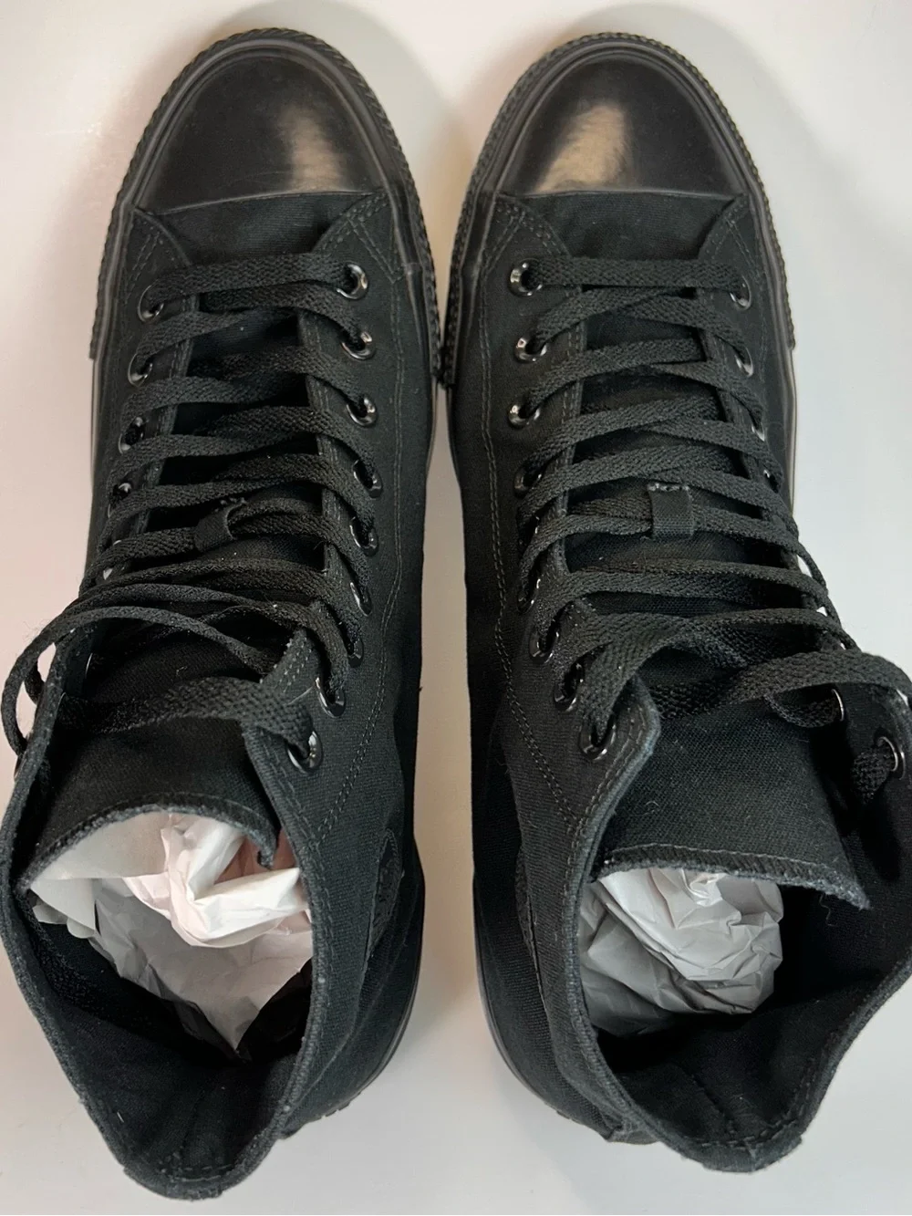 Converse X3310 Chuck Taylor All Star Black Embossed Hi-Tops Shoes Size M 15